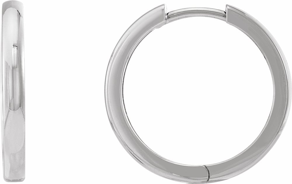 Sterling Silver 20 mm Hinged Hoop Earring