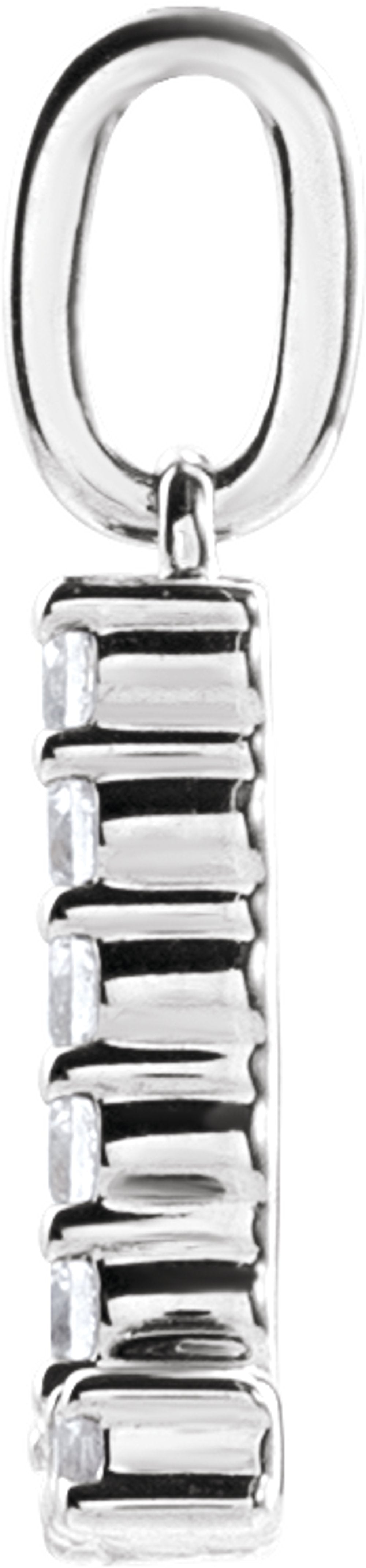 14K White Gold 1/8 CTW Lab-Grown Diamond Initial L Pendant