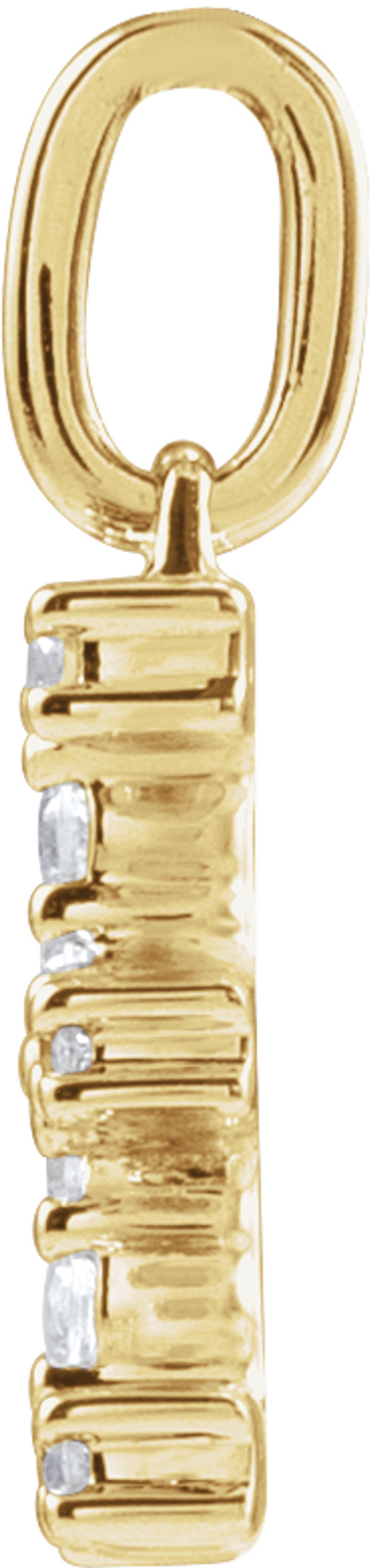 14K Yellow Gold 1/5 CTW Lab-Grown Diamond Initial E Pendant