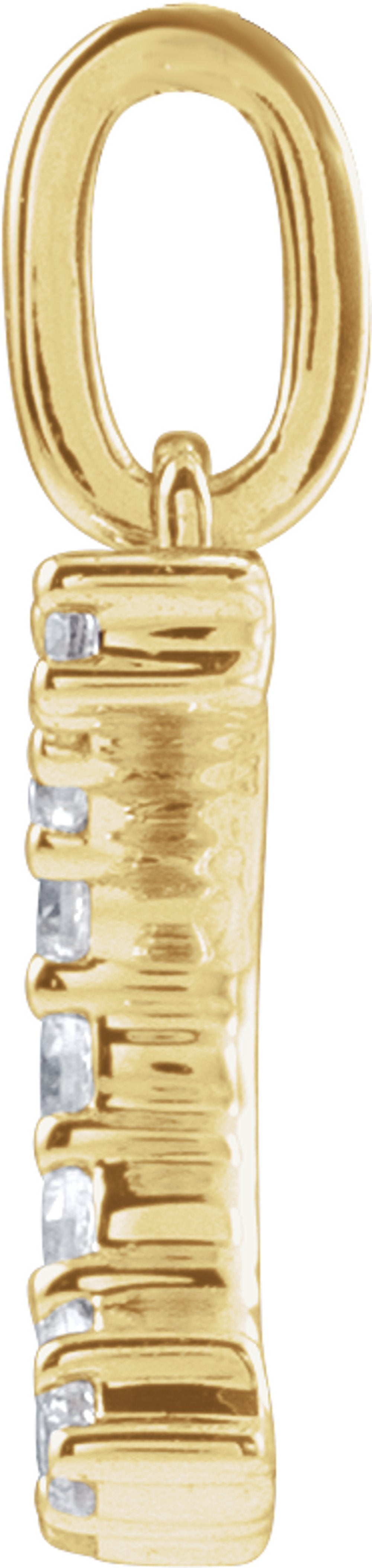 14K Yellow Gold 1/6 CTW Lab-Grown Diamond Initial C Pendant