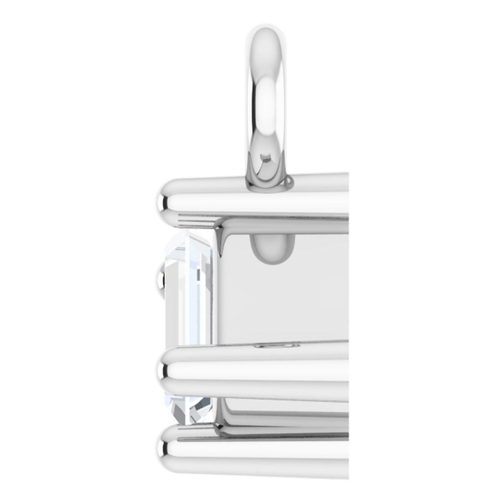 14K White .04 CTW Natural Diamond Dangle
