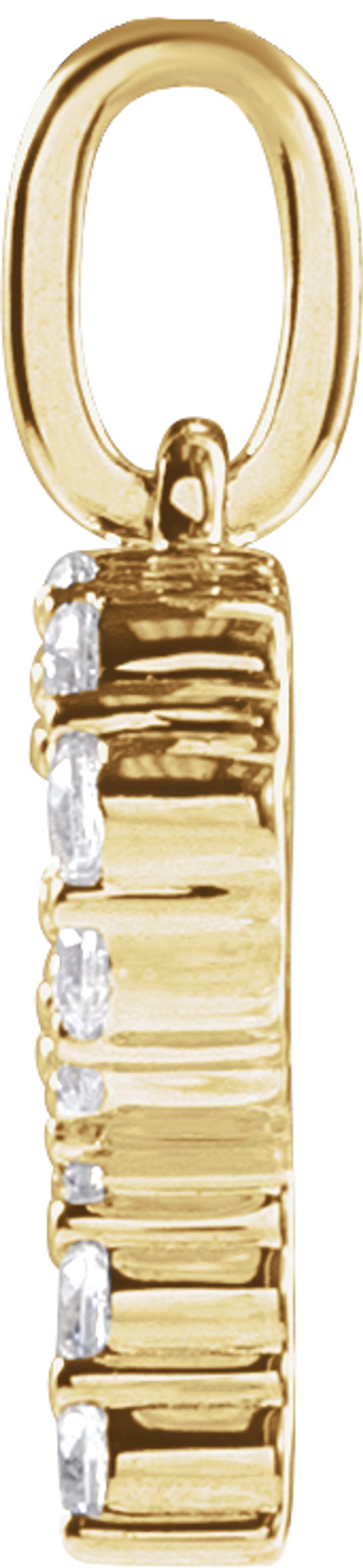 14K Yellow 1/5 CTW Lab-Grown Diamond Initial P Pendant