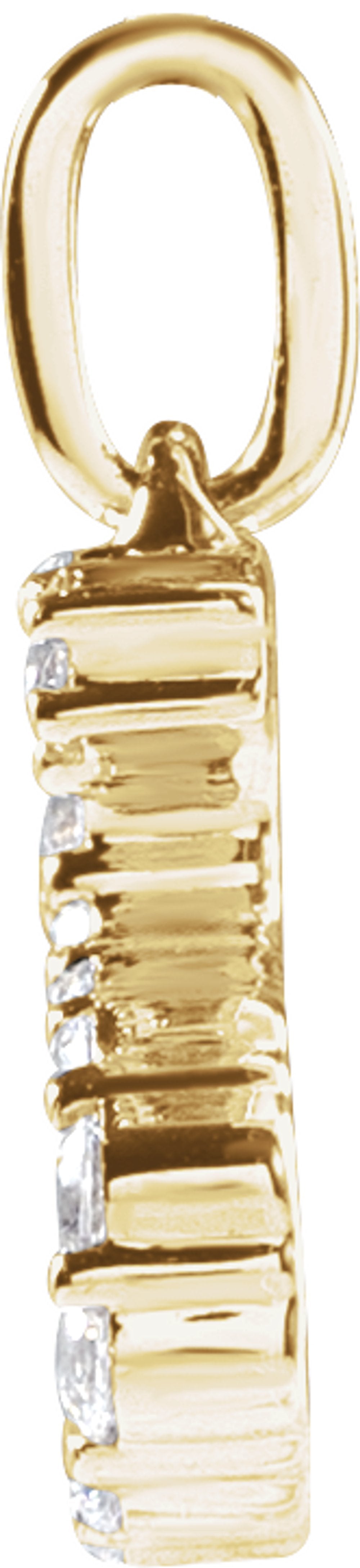 14K Yellow Gold 1/5 CTW Lab-Grown Diamond Initial S Pendant