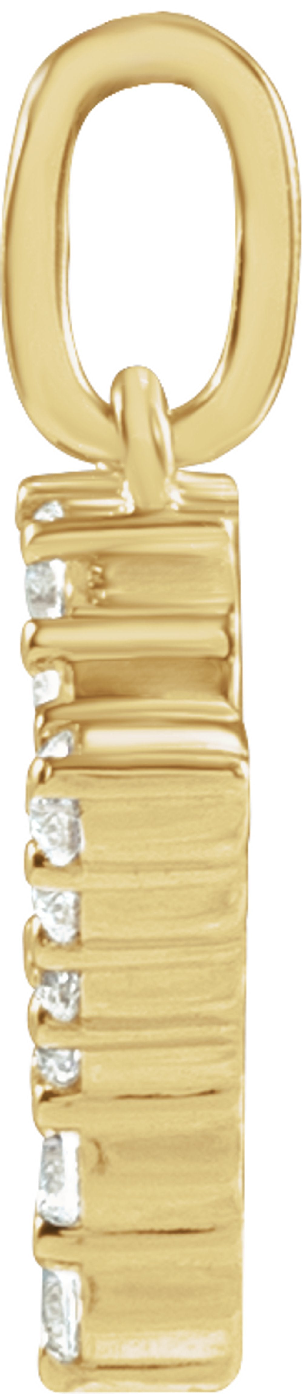 14K Yellow 1/5 CTW Lab-Grown Diamond Initial Z Pendant