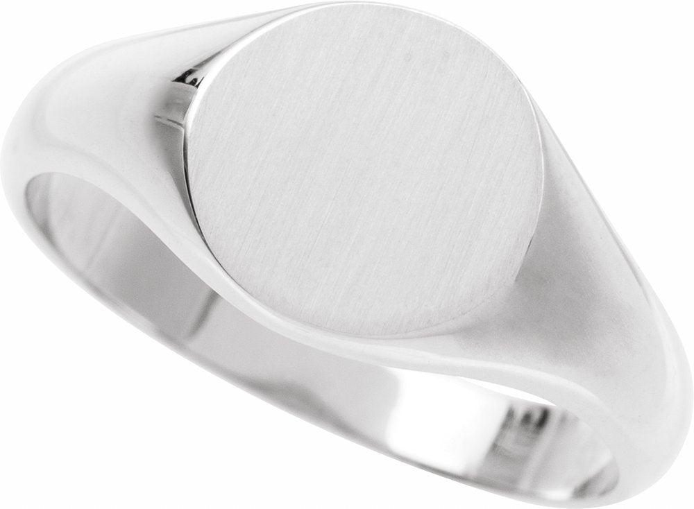 Sterling Silver 13 mm Signet Ring