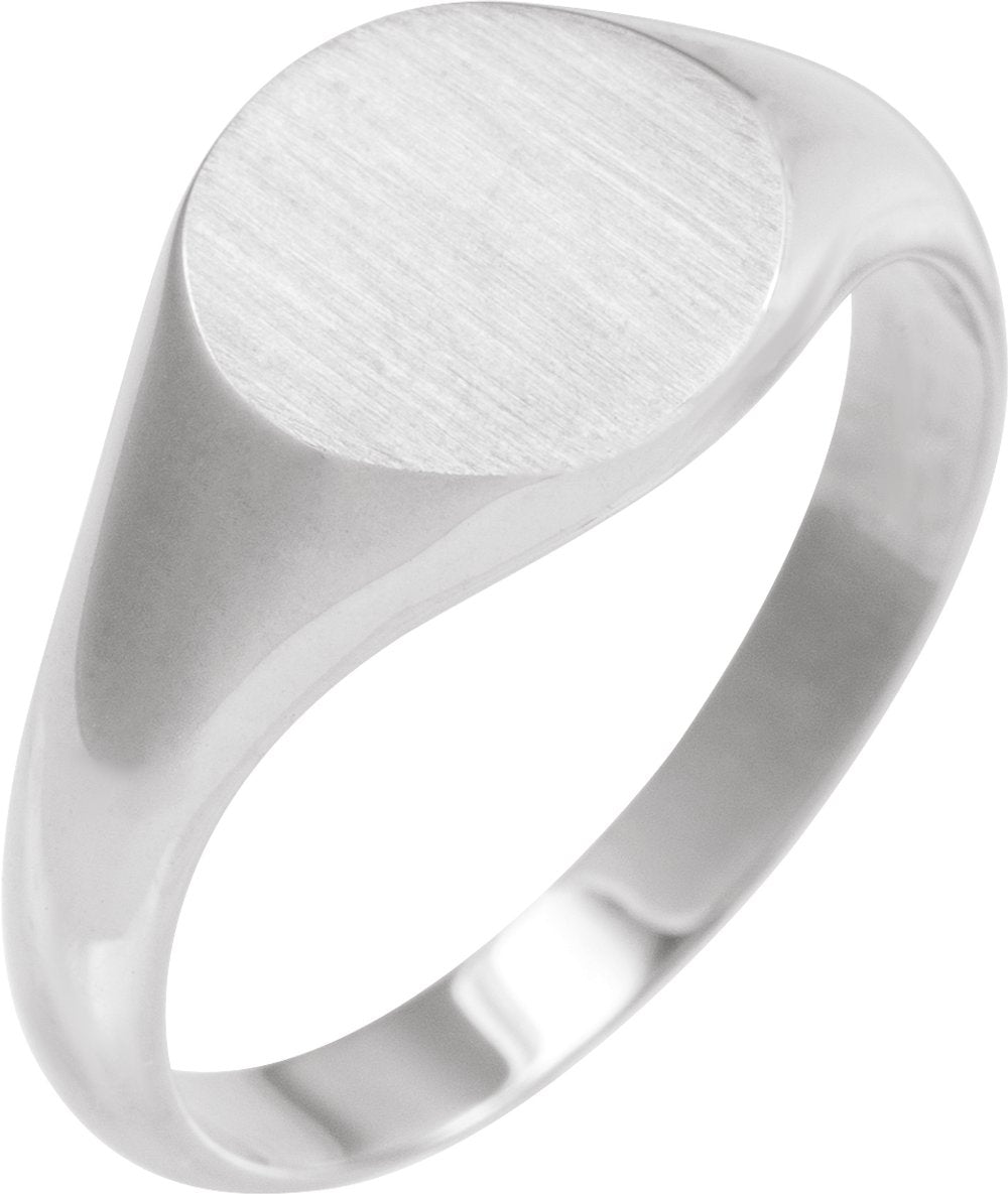 Sterling Silver 13 mm Signet Ring