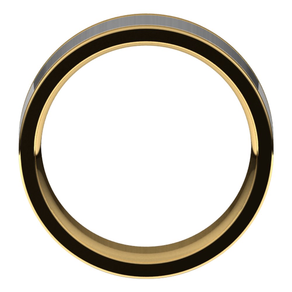 14K Yellow/White Flat Band