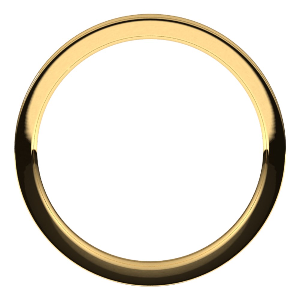 14K Yellow 2.5 mm Comfort-Fit Reverse Knife Band Size 7.5