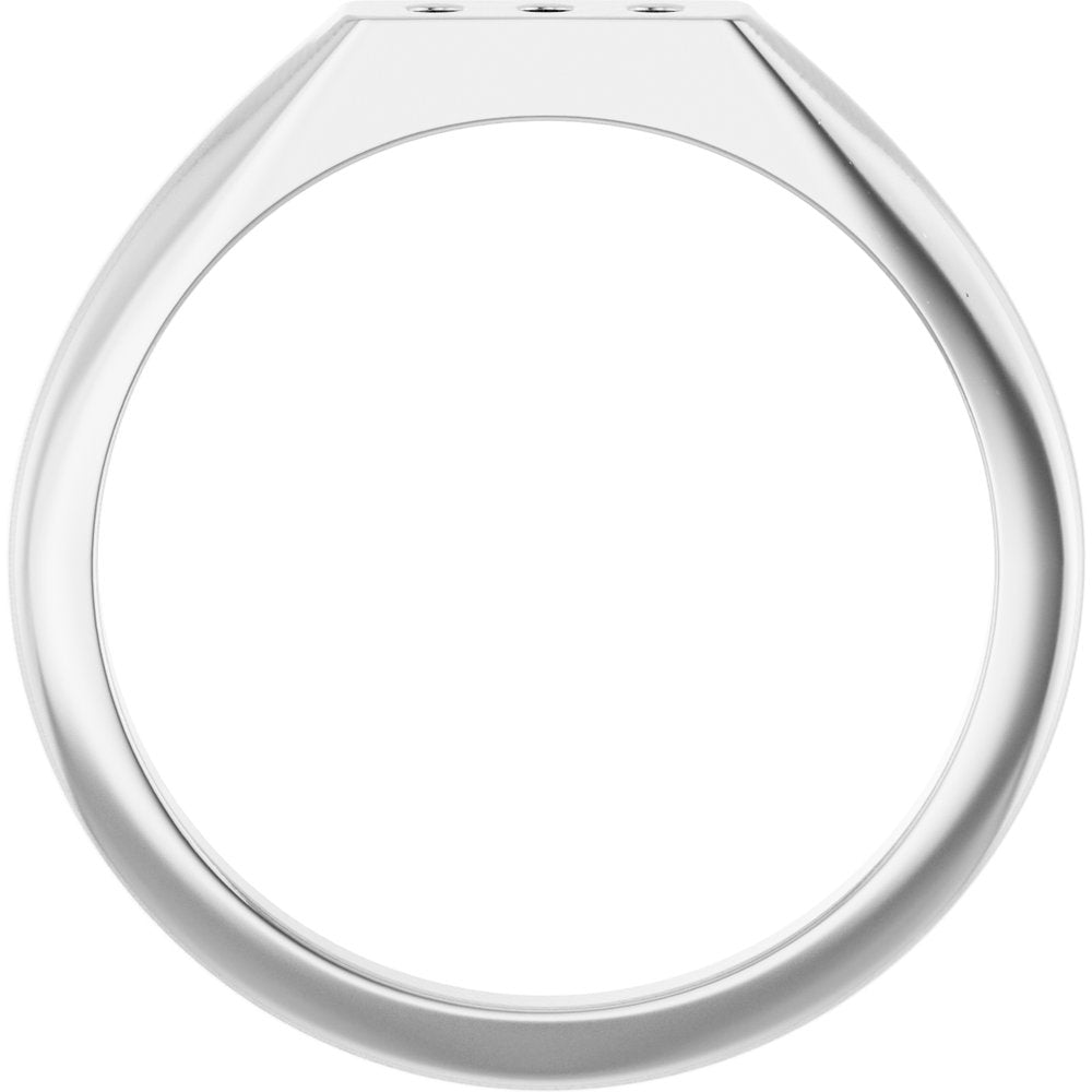 14K White Gold .02 CTW Natural Diamond Three-Stone Ring