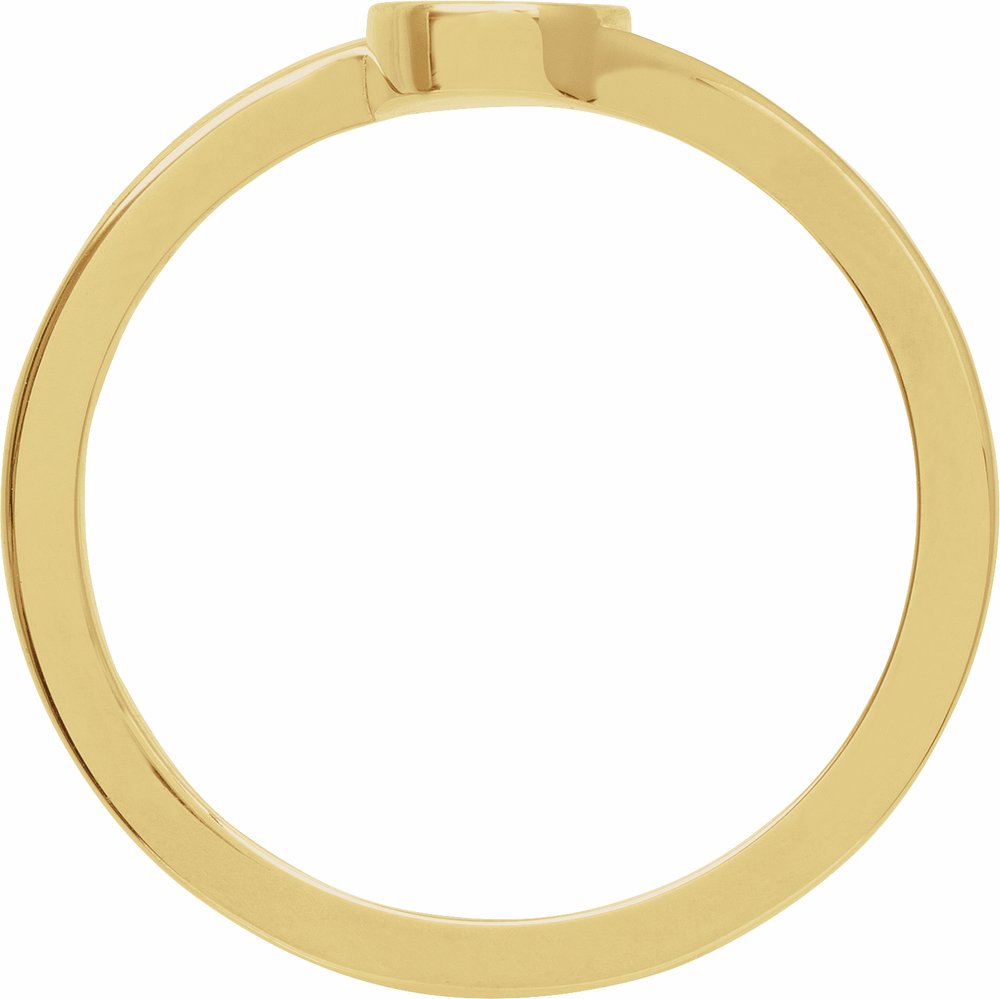 14K Yellow Engravable Oval Signet Ring
