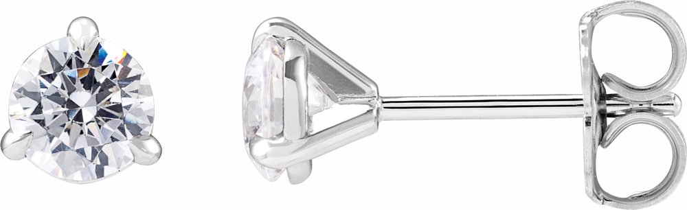 14K White Gold 3/4 CTW Lab-Grown Diamond Cocktail-Style Stud Earrings