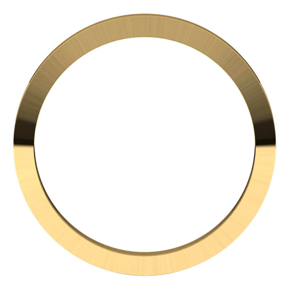 14K Yellow Gold 2 mm Trapezoid Flat Band Size 9