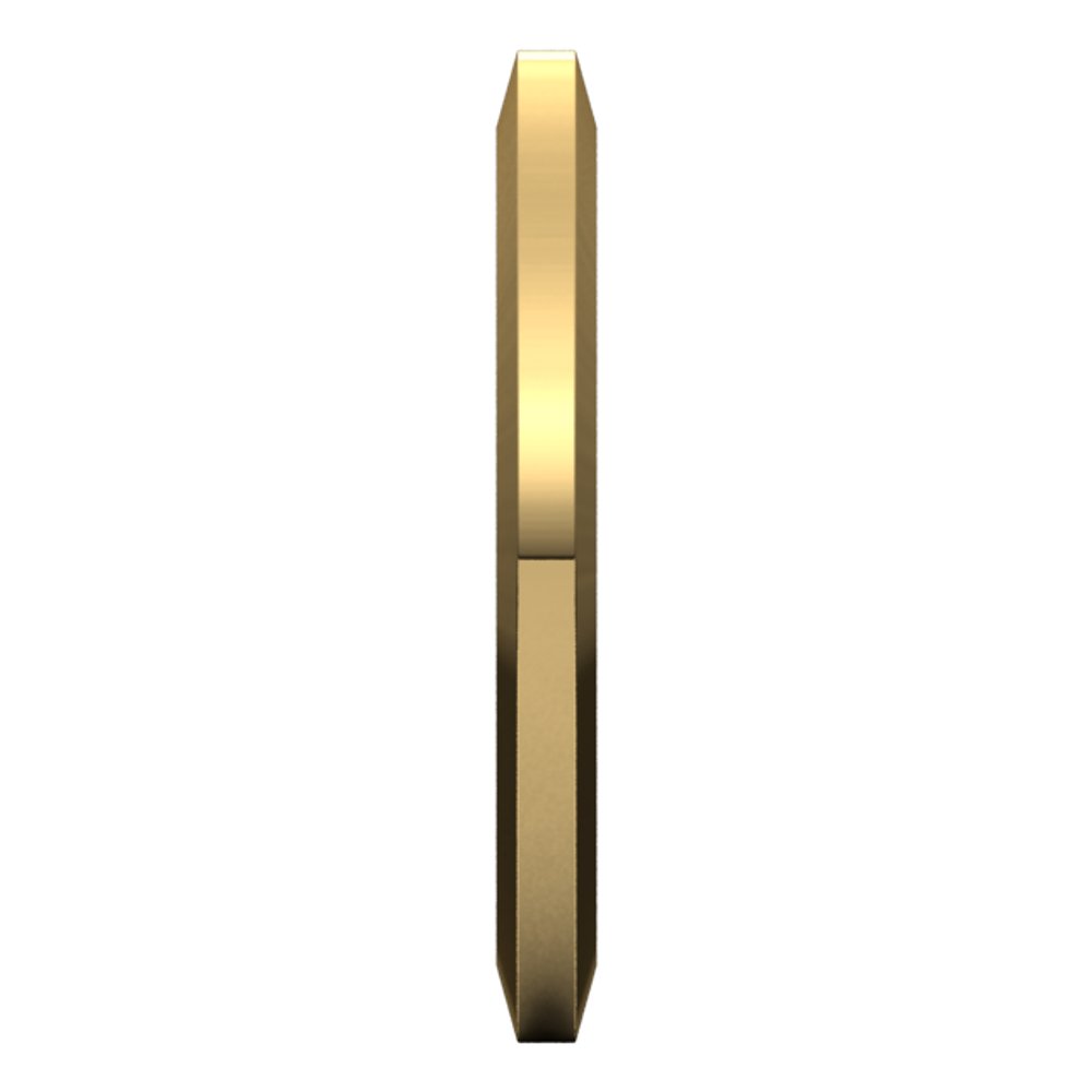 14K Yellow Gold 2 mm Trapezoid Flat Band Size 9