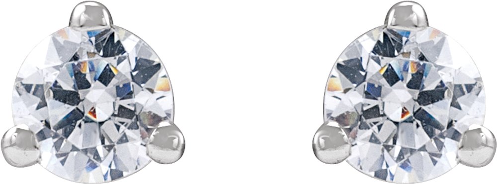 14K White 1/5 CTW Lab-Grown Diamond Stud Earrings