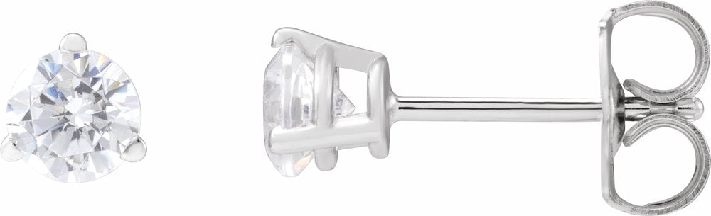 14K White 1/2 CTW Lab-Grown Diamond Stud Earrings