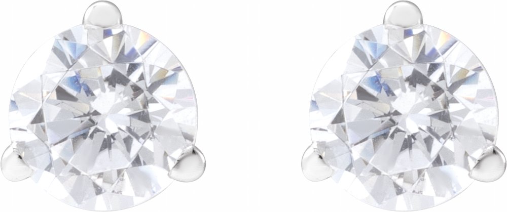 14K White 1/2 CTW Lab-Grown Diamond Stud Earrings
