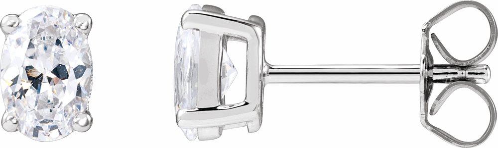 14K White Gold 3/4 CTW Lab-Grown Diamond Stud Earrings