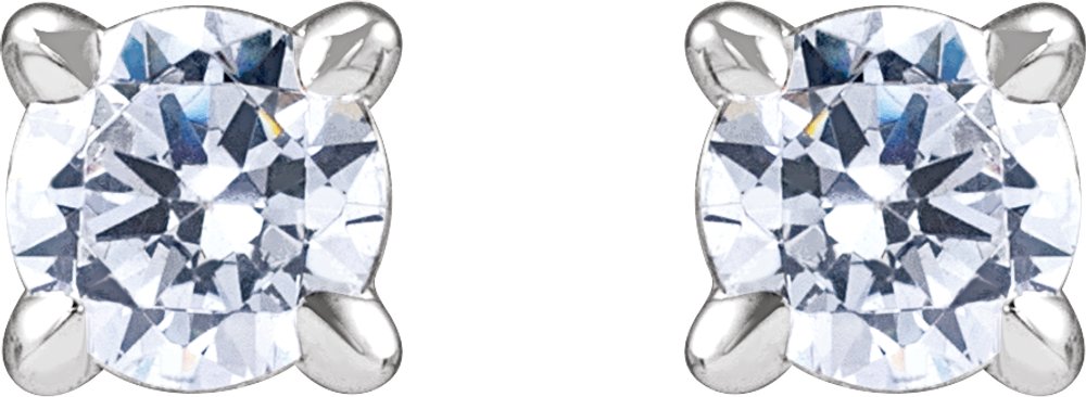 14K White Gold 1/5 CTW Lab-Grown Diamond Cocktail-Style Stud Earrings