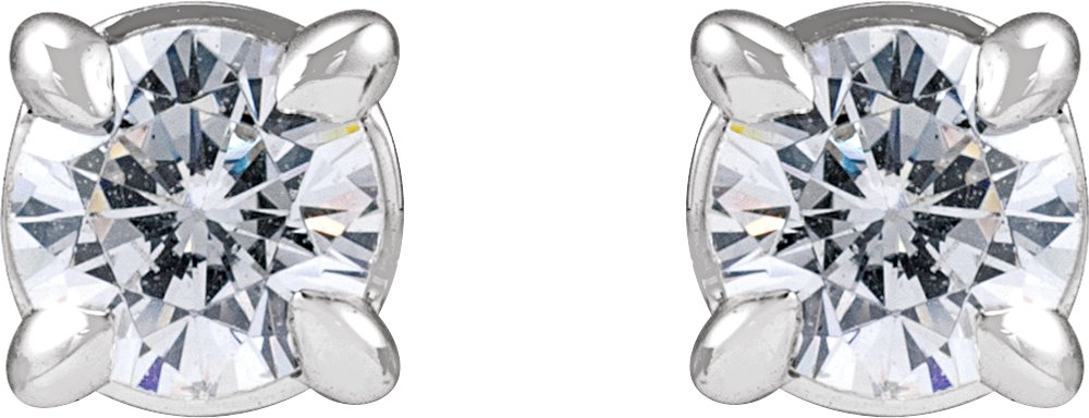 14K White Gold 1/4 CTW Lab-Grown Diamond Cocktail-Style Stud Earrings