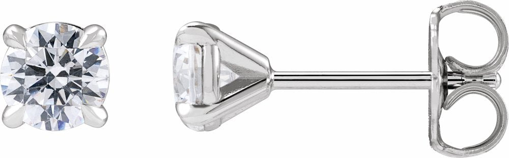 14K White Gold 3/4 CTW Lab-Grown Diamond Cocktail-Style Stud Earrings