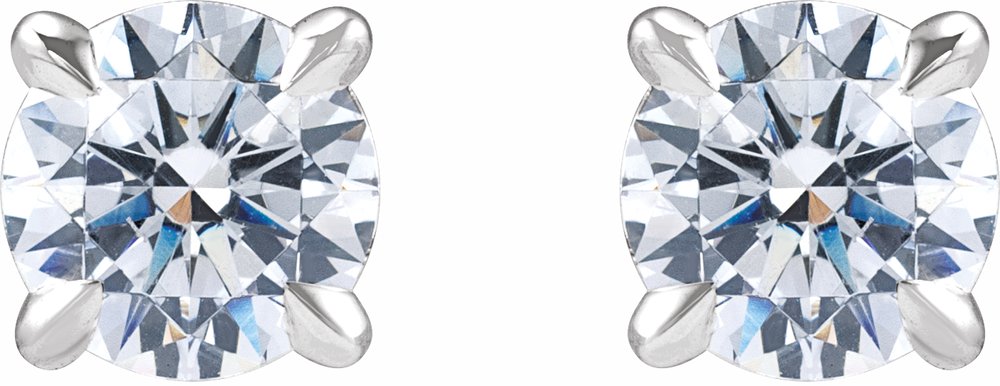 14K White Gold 1 CTW Lab-Grown Diamond Cocktail-Style Stud Earrings