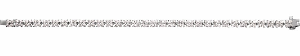 14K White Gold 5 1/3 CTW Lab-Grown Diamond Line 7 1/4" Bracelet