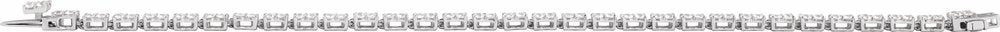 14K White Gold 5 1/3 CTW Lab-Grown Diamond Line 7 1/4" Bracelet