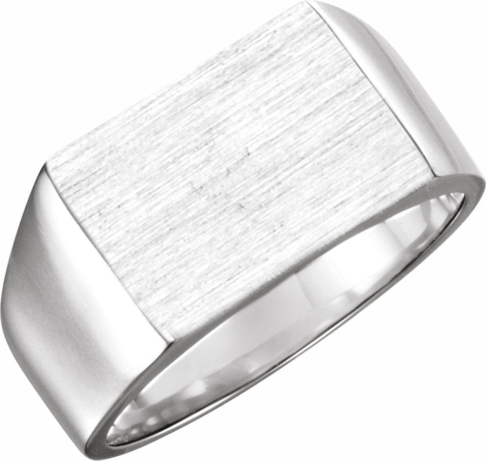Sterling Silver Rectangle Signet Ring