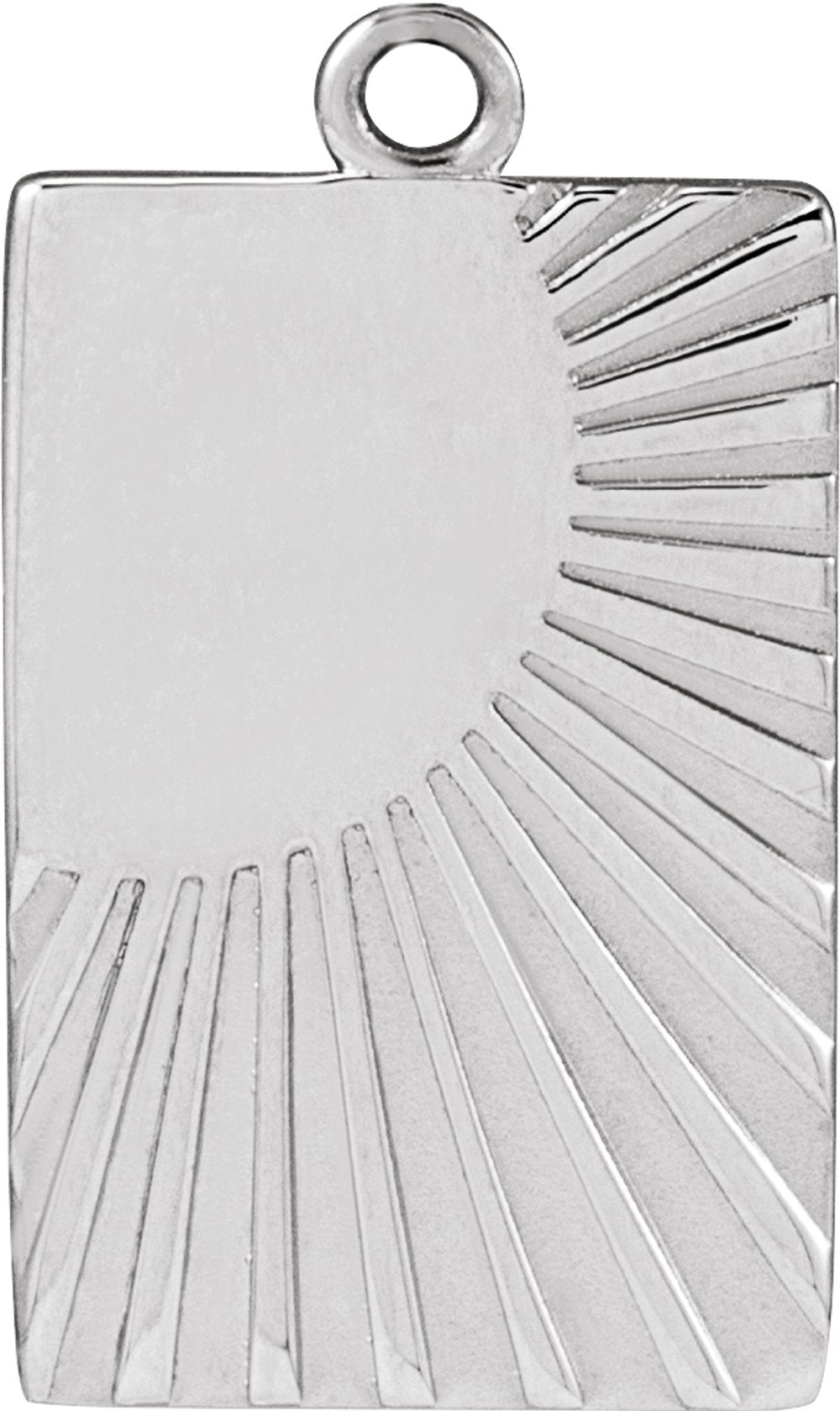 14K White Sun Dangle