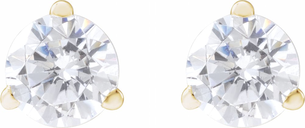 14K Yellow Gold 1/2 CTW Lab-Grown Diamond Stud Earrings