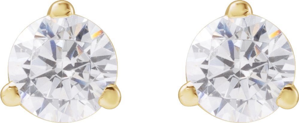 14K Yellow Gold 1/3 CTW Lab-Grown Diamond Stud Earrings