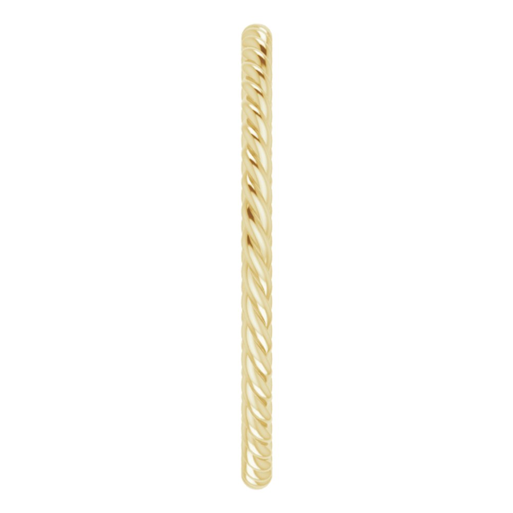 14K Yellow 1.51 mm Skinny Rope Band Size 9.5