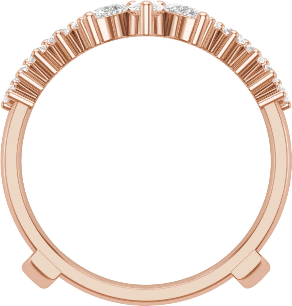 14K Rose Gold 1 CTW Lab-Grown Diamond Ring Guard