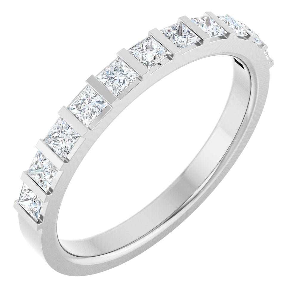 Platinum 1/2 CTW Natural Diamond Anniversary Band