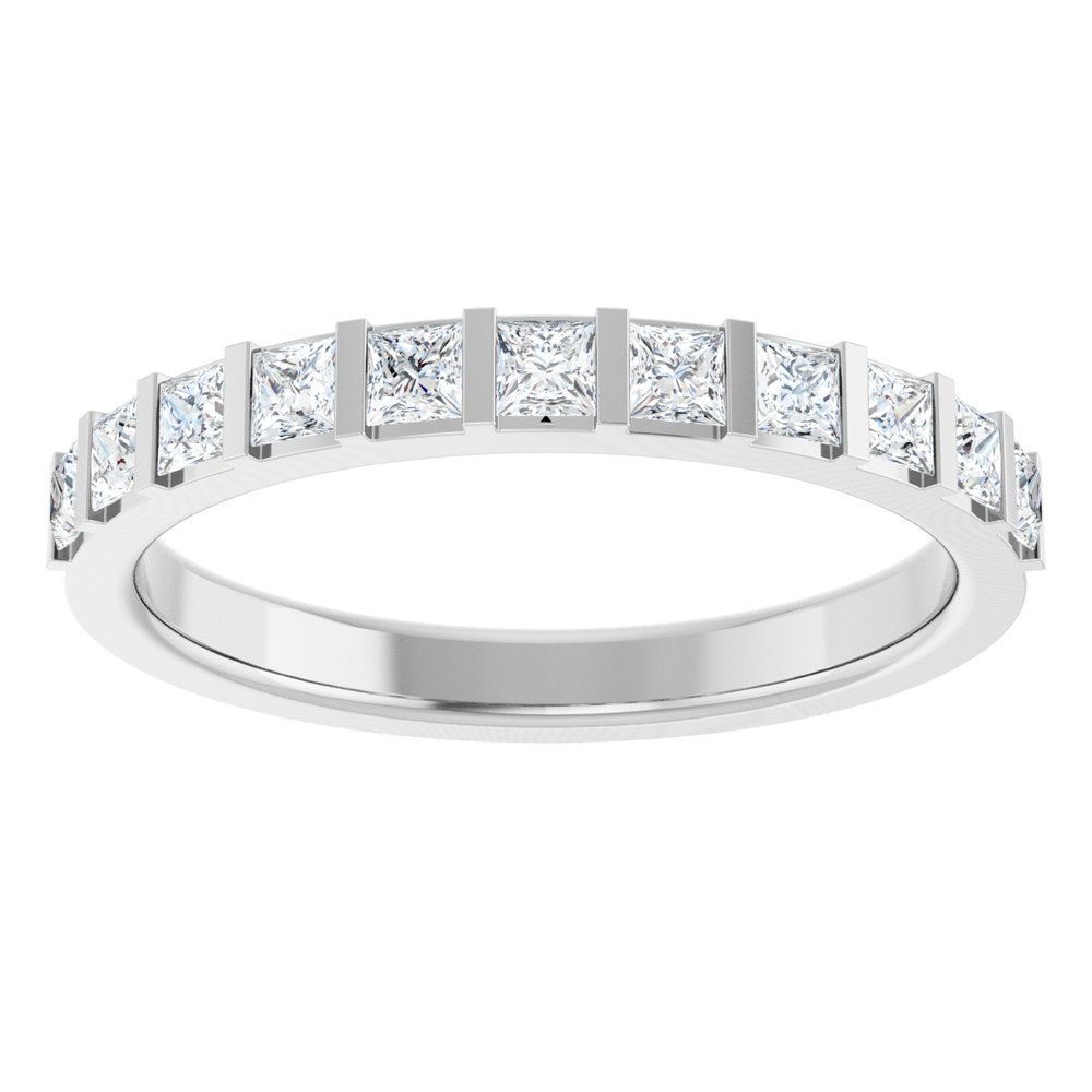 14K White 1/2 CTW Natural Diamond Anniversary Band
