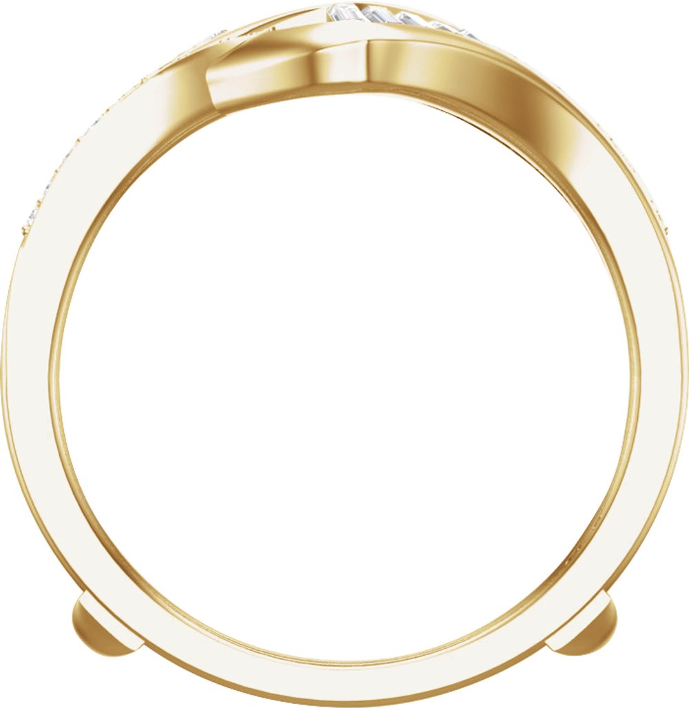 14K Yellow Gold 5/8 CTW Natural Diamond Ring Guard