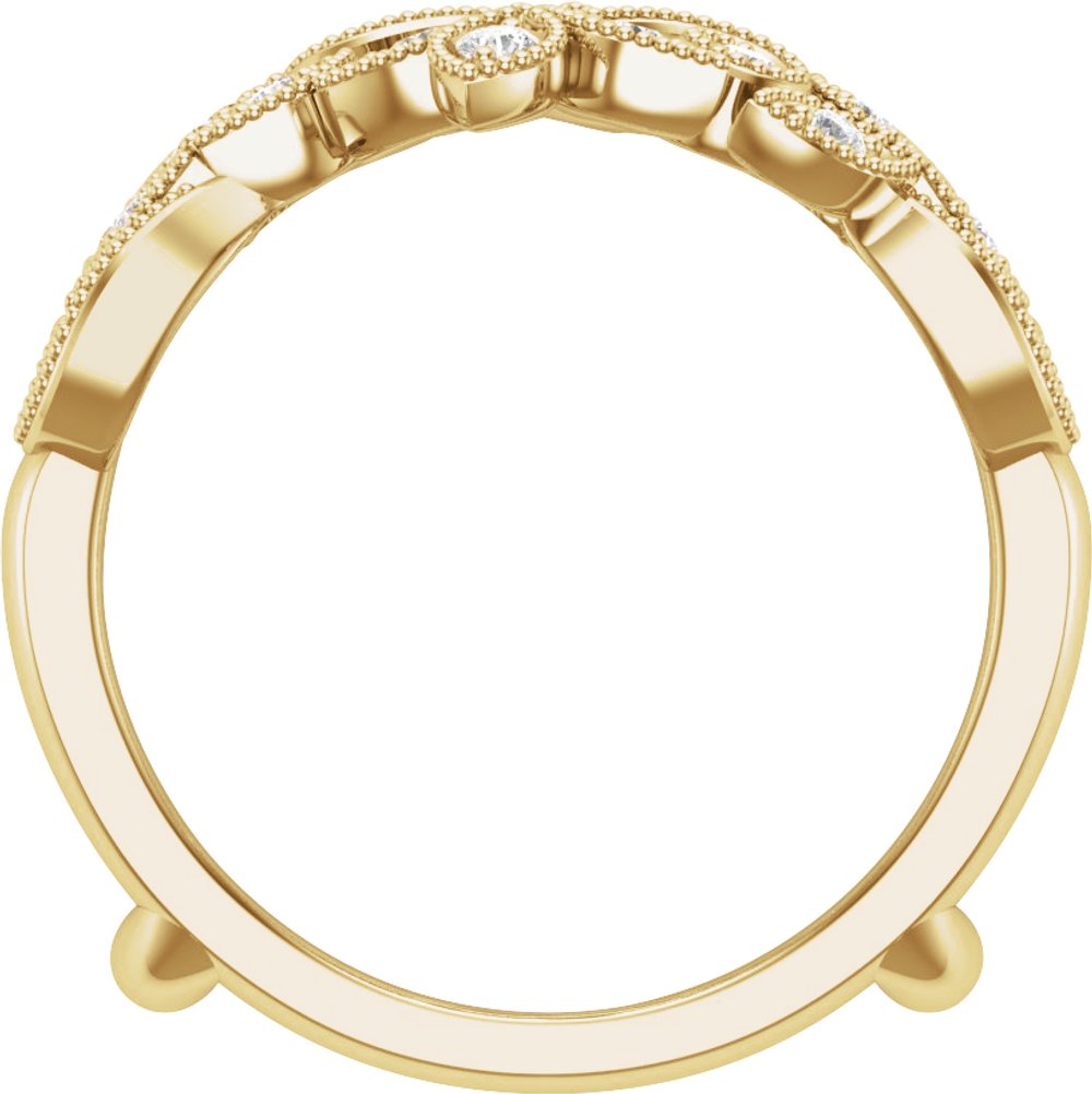 14K Yellow Gold 1/3 CTW Natural Diamond Ring Guard