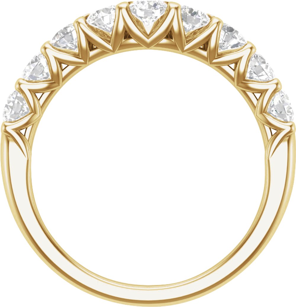 14K Yellow Gold 1 CTW Lab-Grown Diamond Contour Band