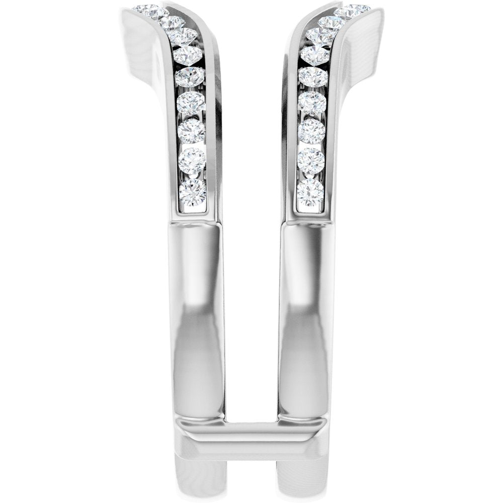 14K White 1/2 CTW Natural Diamond Ring Guard
