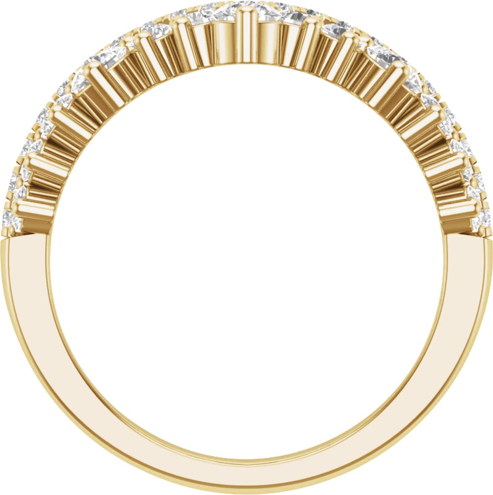 14K Yellow Gold 1 CTW Lab-Grown Diamond Contour Band