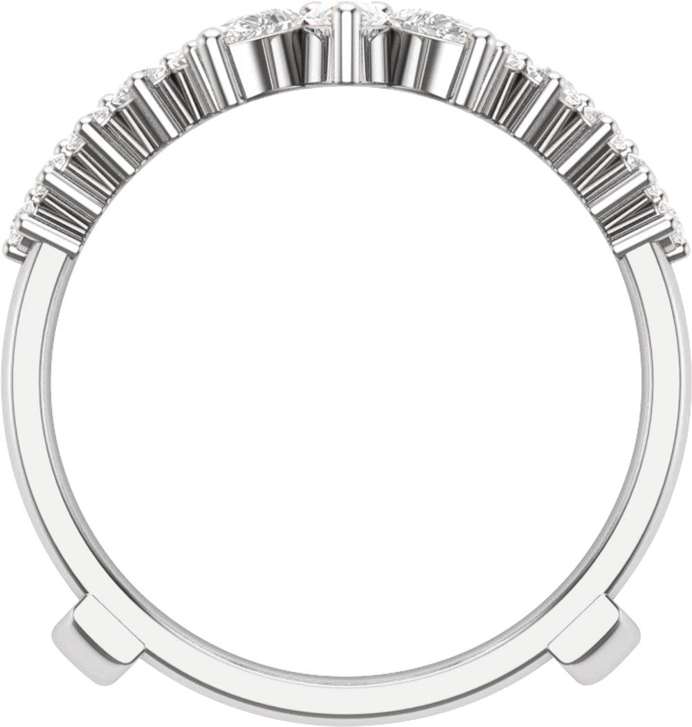 14K White Gold 1 CTW Lab-Grown Diamond Ring Guard