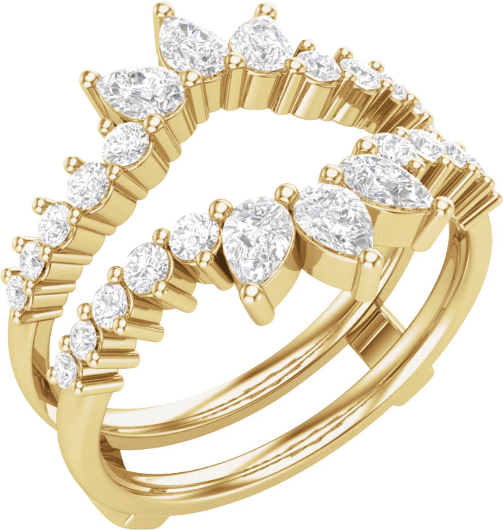 14K Yellow Gold 1 CTW Lab-Grown Diamond Ring Guard