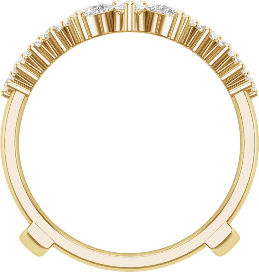 14K Yellow Gold 1 CTW Lab-Grown Diamond Ring Guard