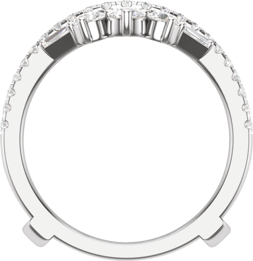 14K White Gold 1 1/5 CTW Lab-Grown Diamond Ring Guard