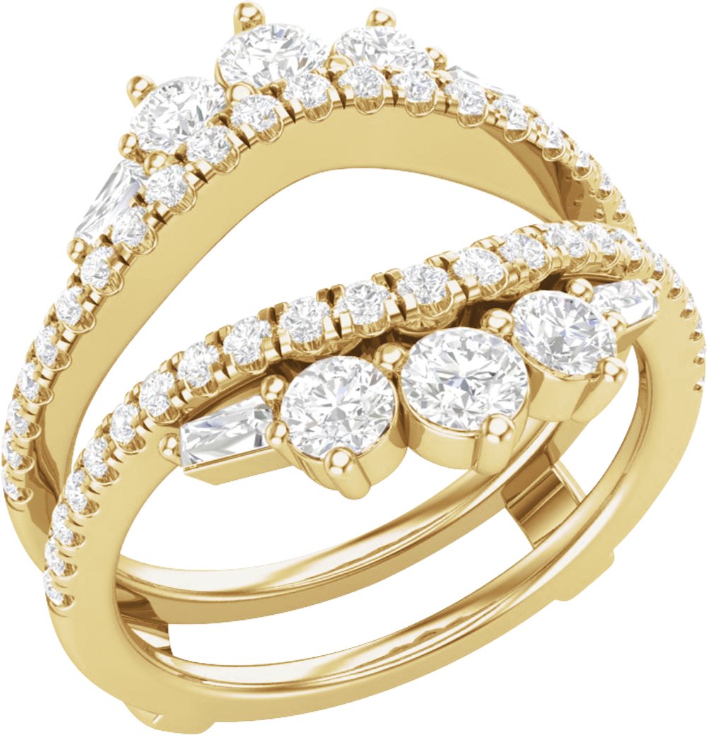 14K Yellow Gold 1 1/5 CTW Lab-Grown Diamond Ring Guard