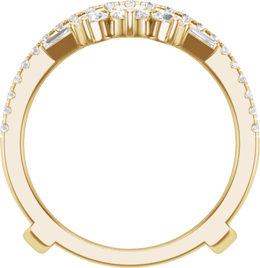 14K Yellow Gold 1 1/5 CTW Lab-Grown Diamond Ring Guard
