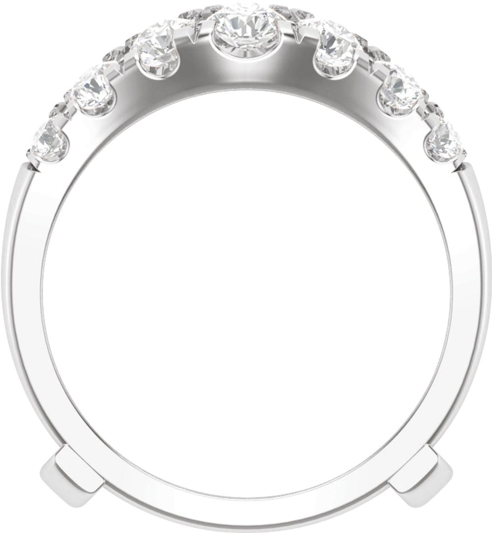 14K White Gold 1 1/2 CTW Lab-Grown Diamond Ring Guard