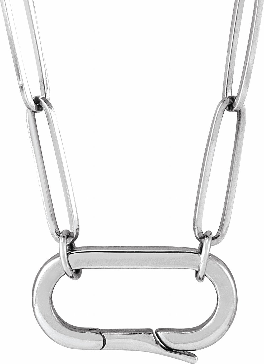 14K White Gold Charm 16" Necklace