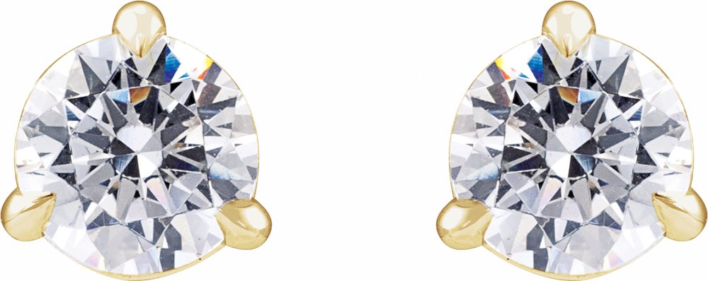 14K Yellow Gold 3/4 CTW Lab-Grown Diamond Cocktail-Style Stud Earrings