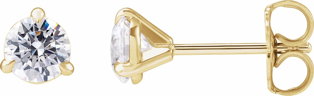 14K Yellow Gold 3/4 CTW Lab-Grown Diamond Cocktail-Style Stud Earrings